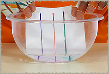 Papel dentro de envase con agua